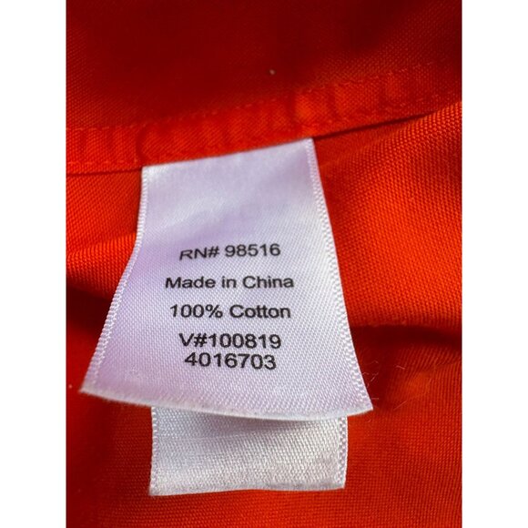 Coldwater Creek Womens Cotton No Iron Orange Button-Up Shirt Size 1X - Picture 7 of 8